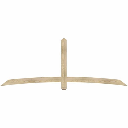 Ekena Millwork Bellingham Rough Sawn Timber Gable Bracket, Douglas Fir, 96"W x 36"H x 2"D x 4"F, 9/12 Pitch GBW096X36X0204BEL00RDF